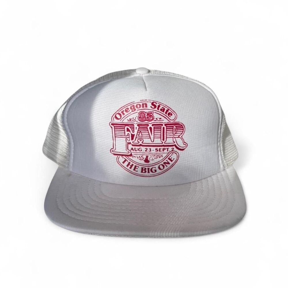 Vintage 1985 Oregon State‎ Fair white and red  snapback hat “the big one” - Picture 2 of 8